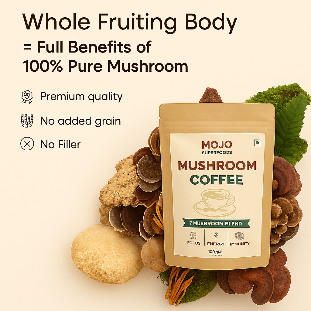 Mojo Mushroom Coffee – 7 Mushroom Blend for Focus, Energy & Immunity
