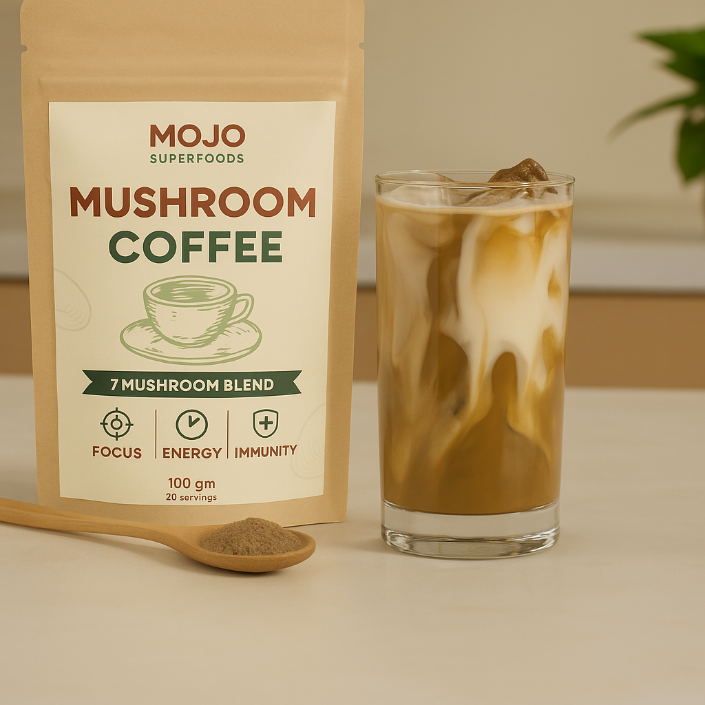 Mojo Mushroom Coffee – 7 Mushroom Blend for Focus, Energy & Immunity