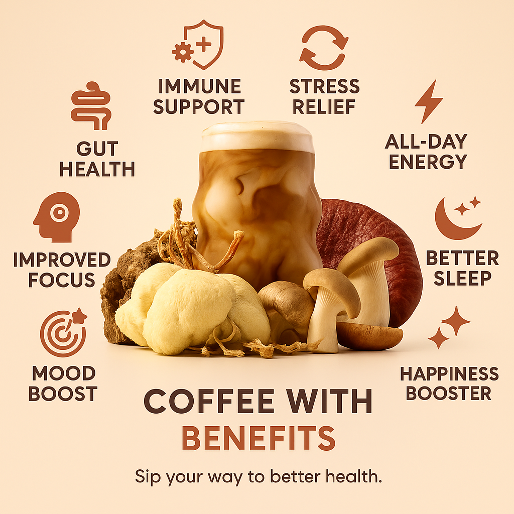 Mojo Mushroom Coffee – 7 Mushroom Blend for Focus, Energy & Immunity